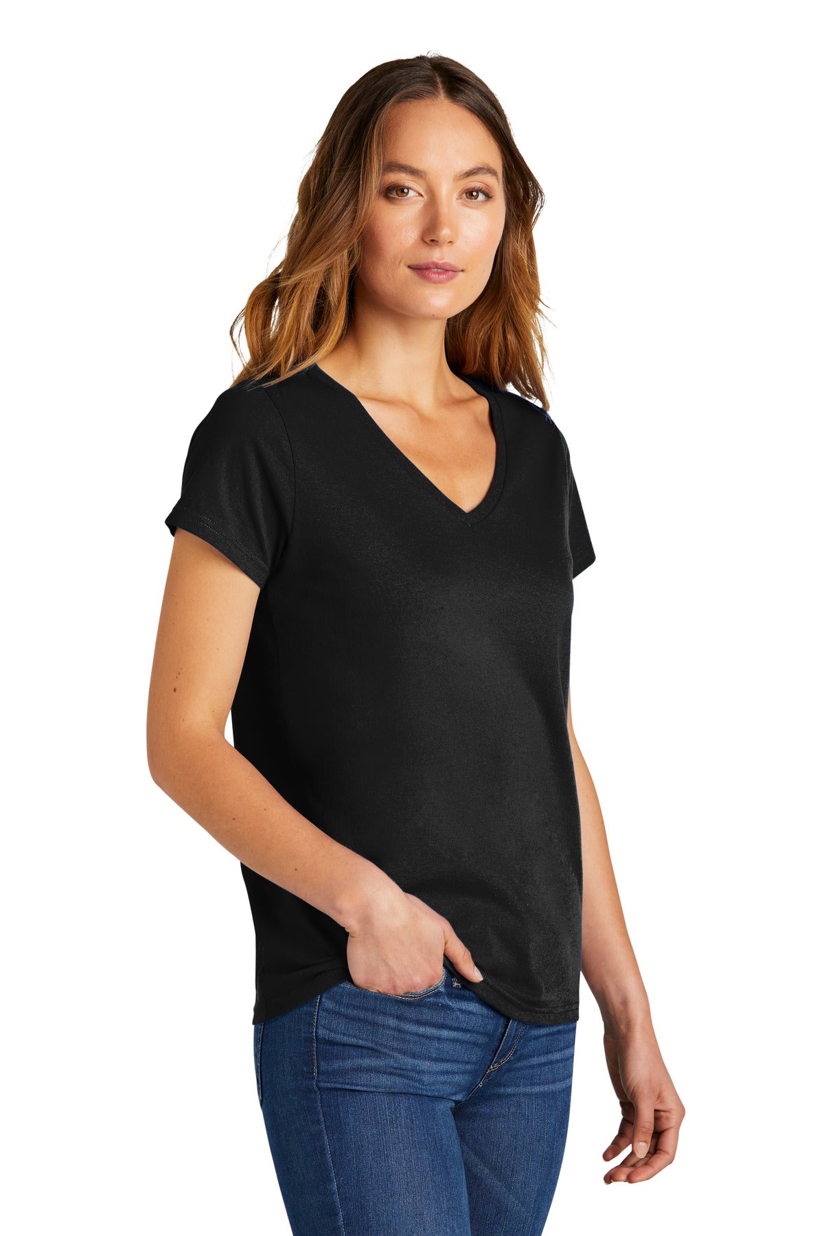 Black District Women's The Concert Tee V-Neck DT5002