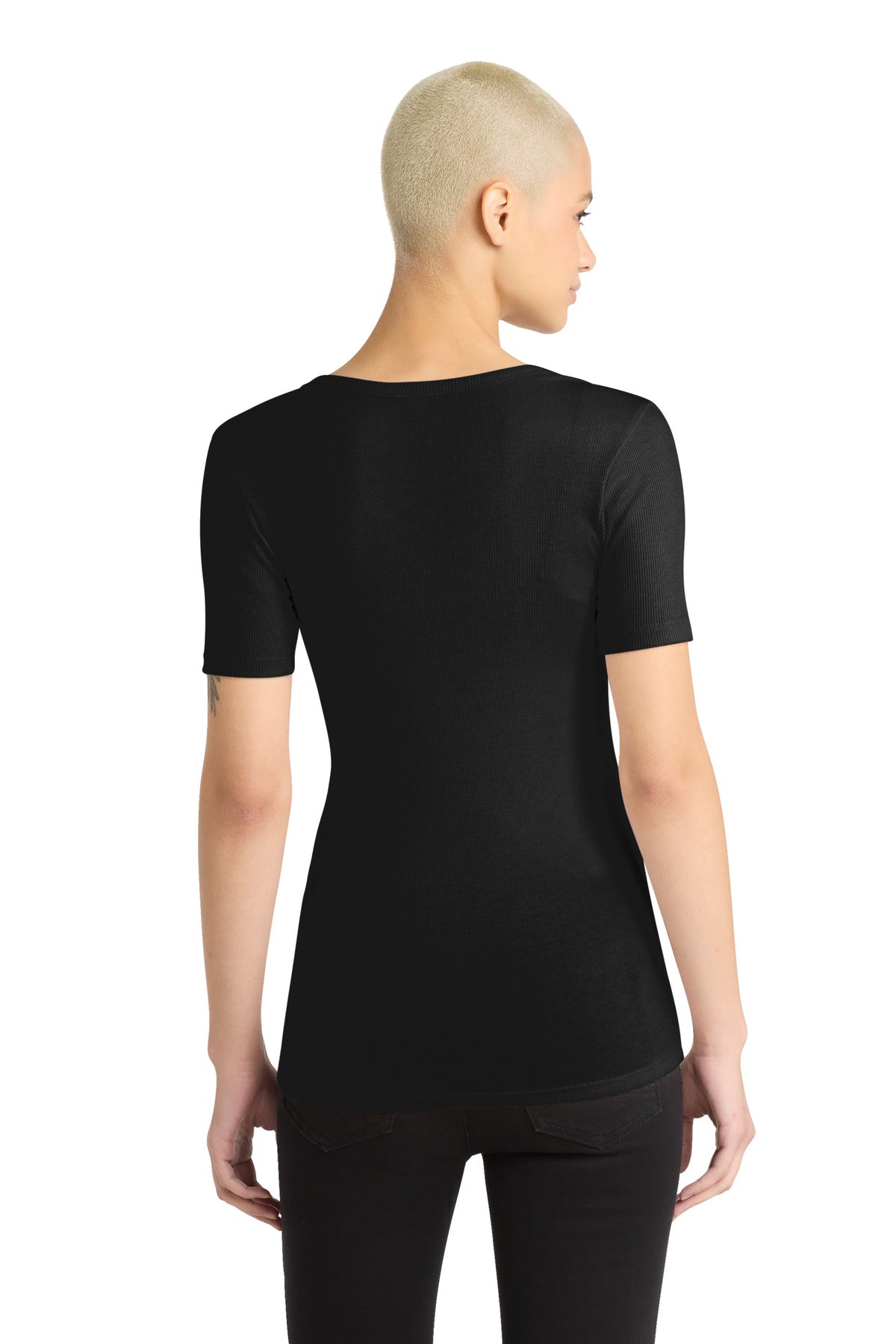 Black District Women's V.I.T. Rib Scoop Neck Tee DT6020