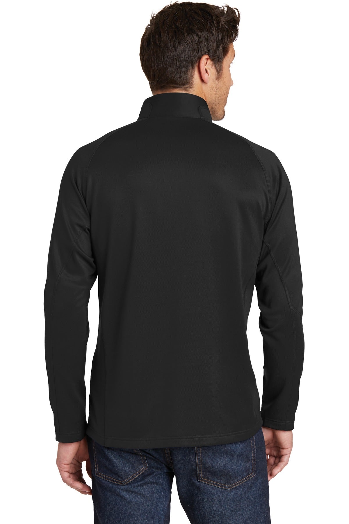 Black Eddie Bauer 1/2-Zip Performance Fleece. EB234