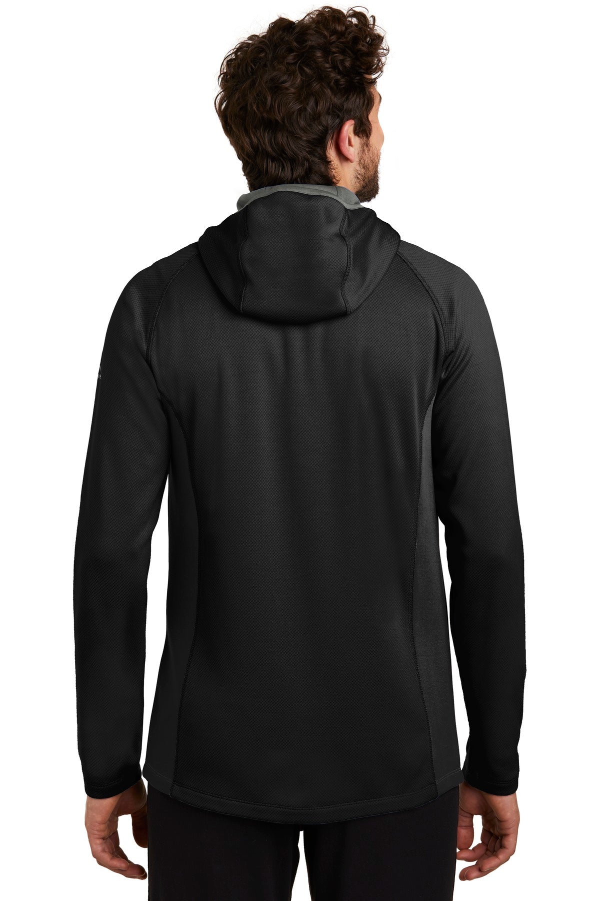Black Eddie Bauer Sport Hooded Full-Zip Fleece Jacket. EB244