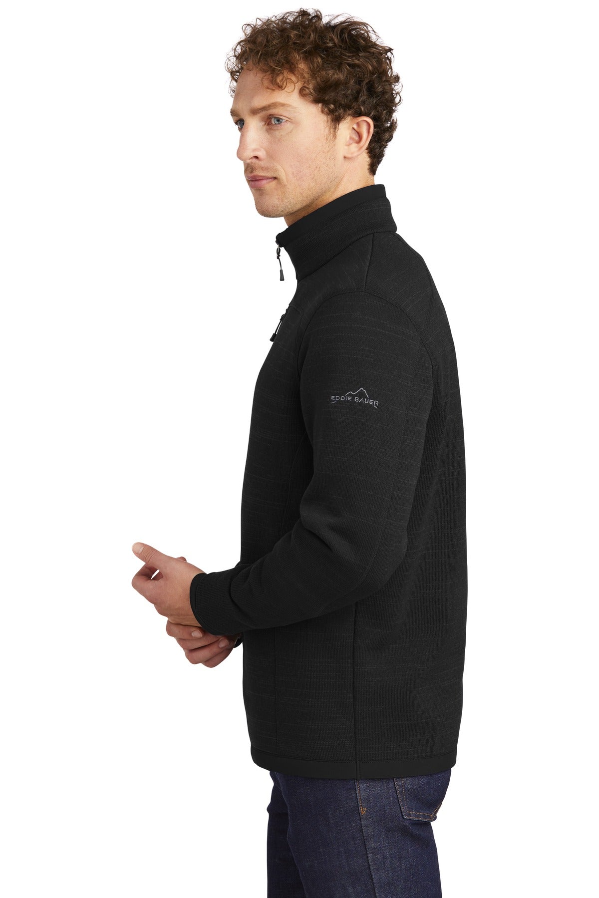 Black Eddie Bauer Sweater Fleece 1/4-Zip. EB254