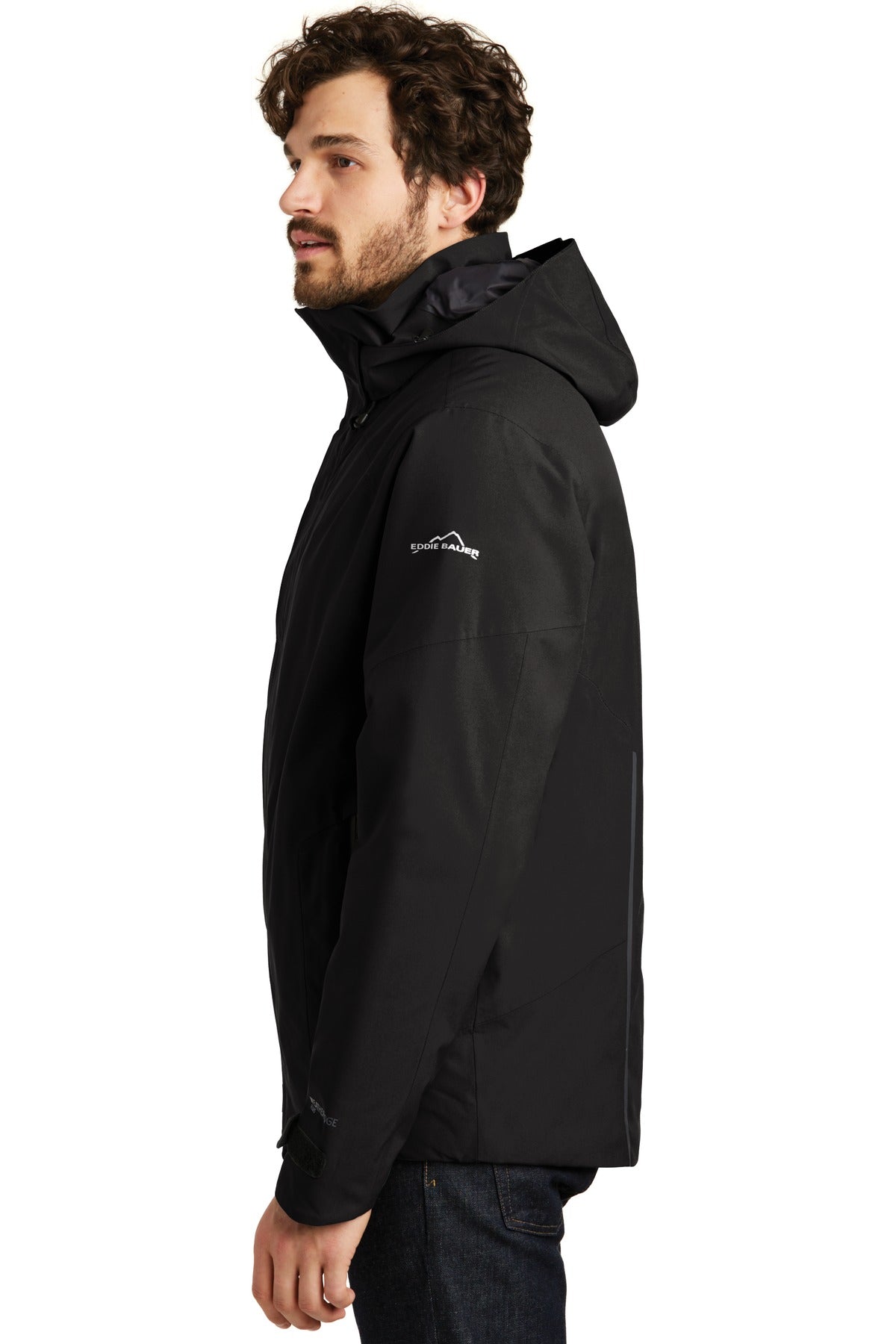 Black Eddie Bauer WeatherEdge Plus Insulated Jacket. EB554