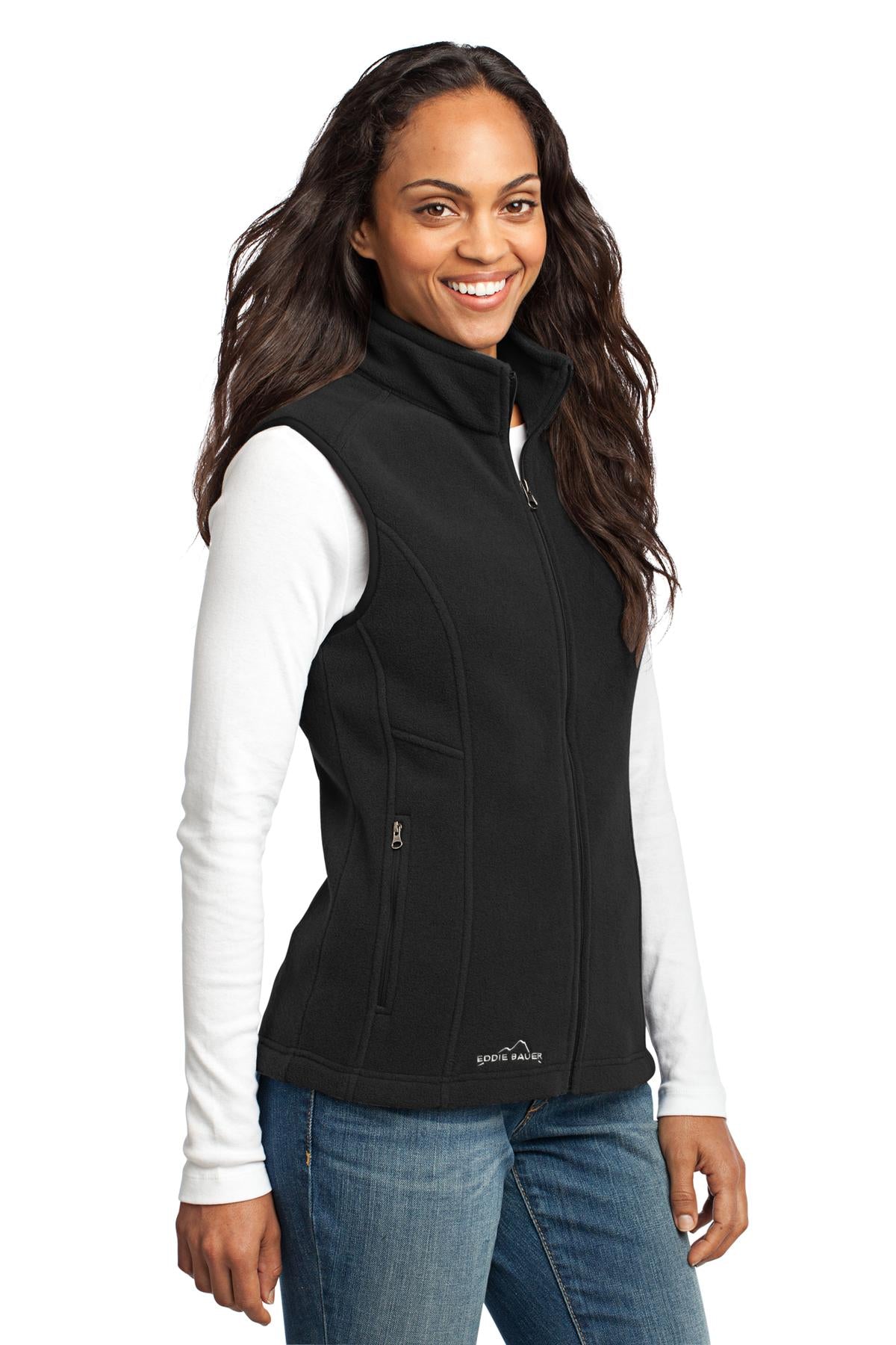 Black Eddie Bauer - Women's Fleece Vest. EB205