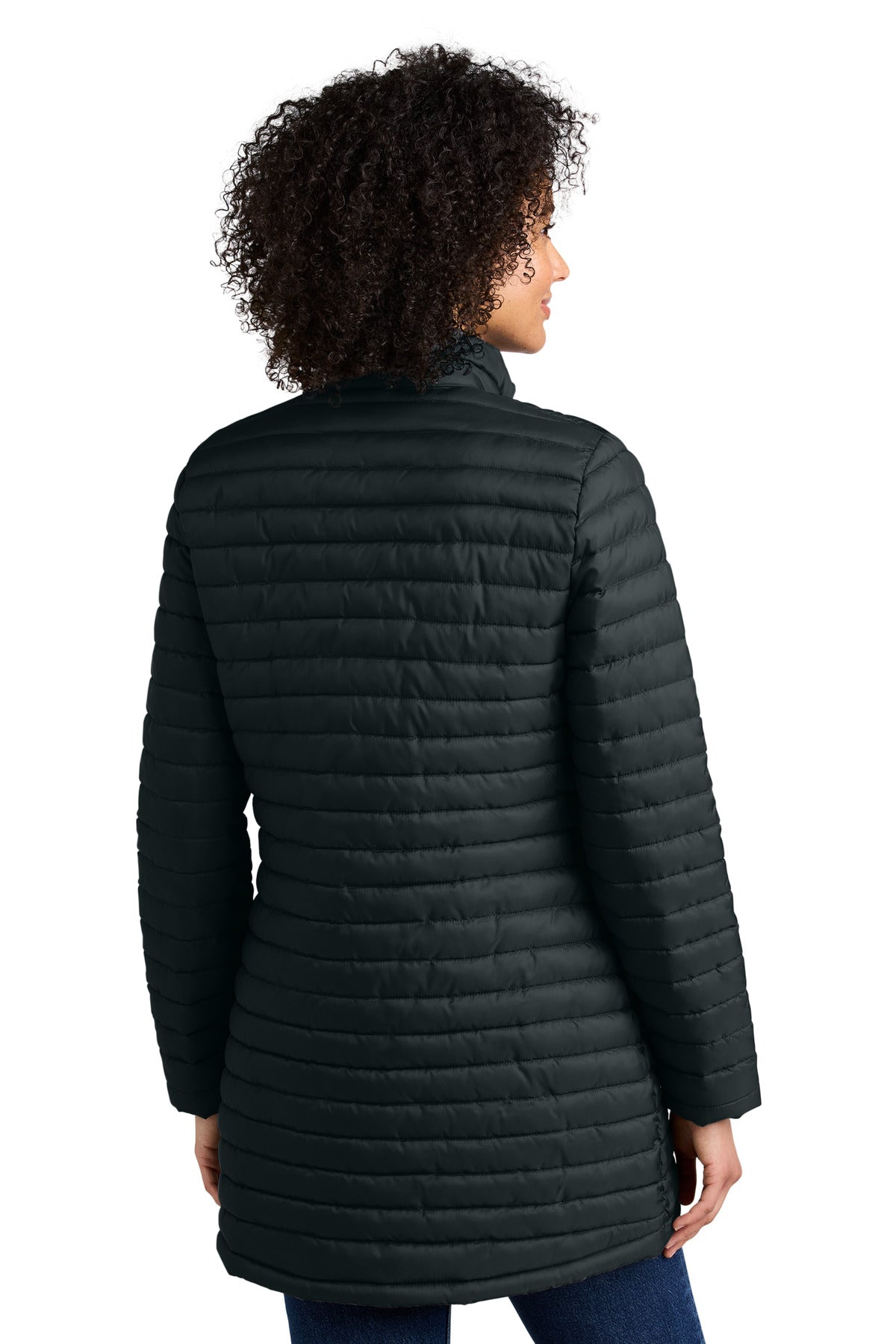 Black Eddie Bauer Women's Packable Quilted Full-Zip EB515