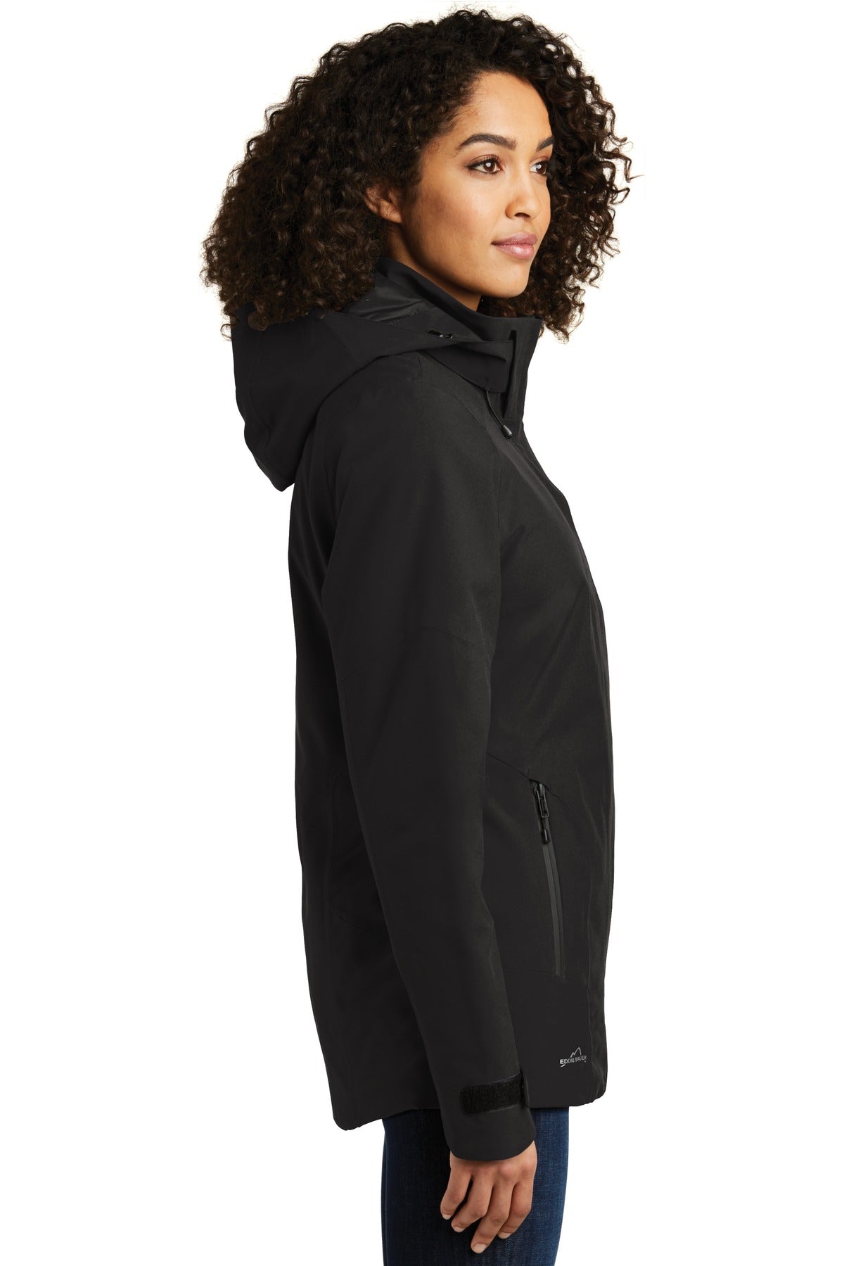 Black Eddie Bauer Women's WeatherEdge Plus Insulated Jacket. EB555