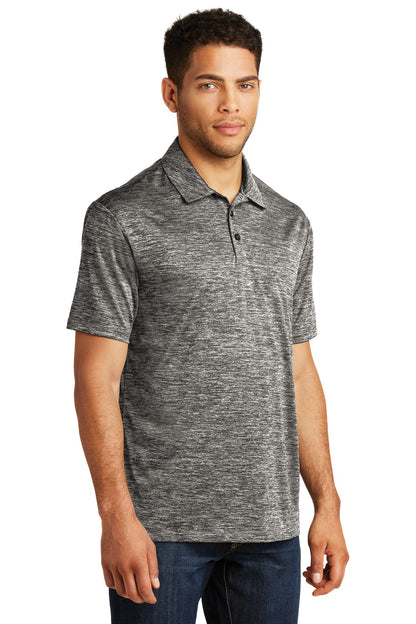 Black Electric Sport-Tek PosiCharge Electric Heather Polo. ST590