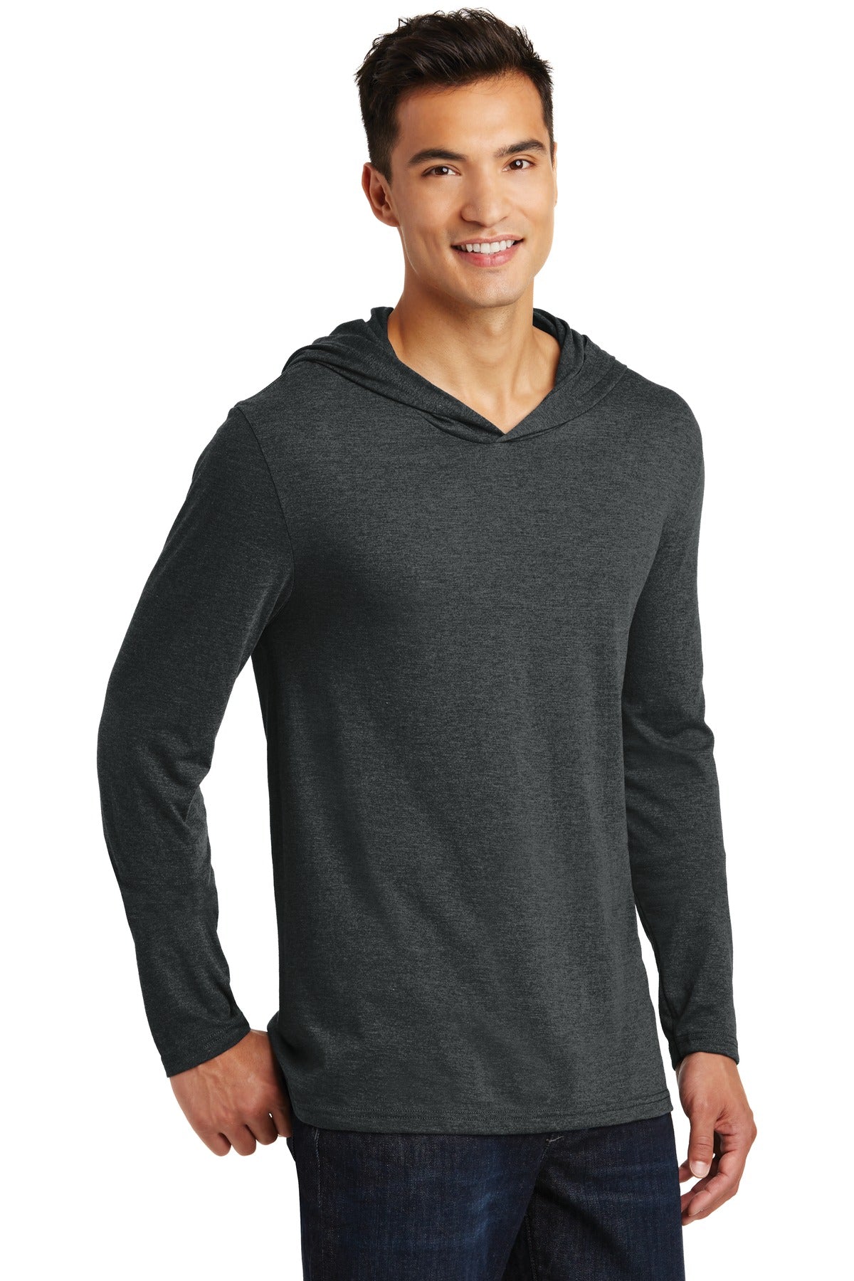 Black Frost District Perfect Tri Long Sleeve Hoodie. DM139