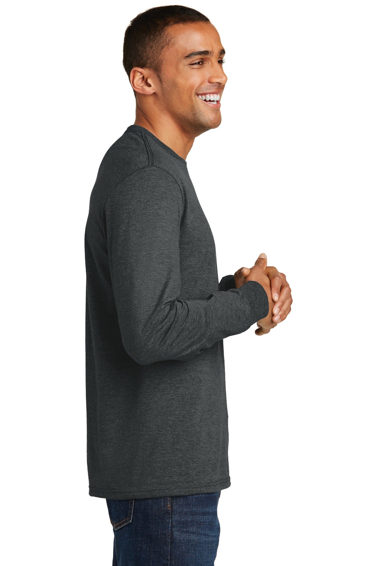 Black Frost District Perfect Tri Long Sleeve Tee . DM132