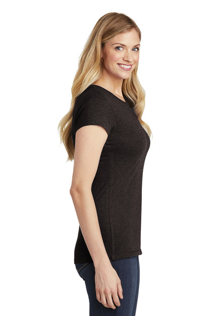 Black Frost District Women's Fitted Perfect Tri Tee. DT155