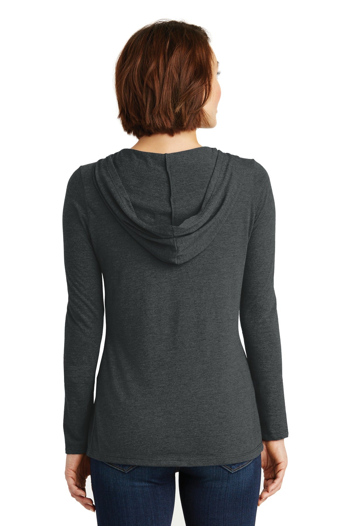 Black Frost District Women's Perfect Tri Long Sleeve Hoodie. DM139L