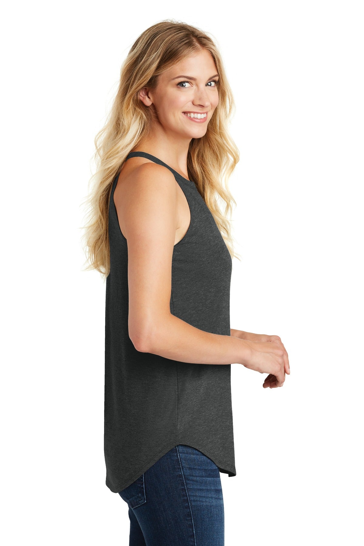 Black Frost District Women's Perfect Tri Rocker Tank. DT137L