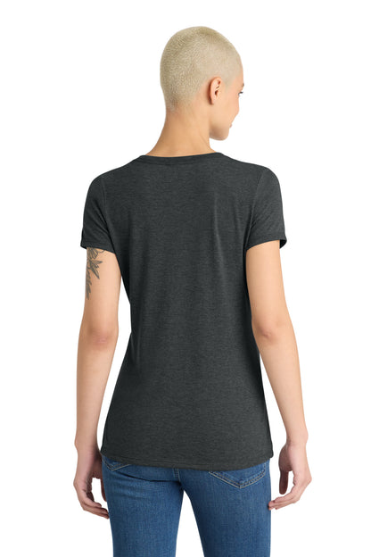Black Frost District Women's Perfect Tri V-Neck Tee. DM1350L