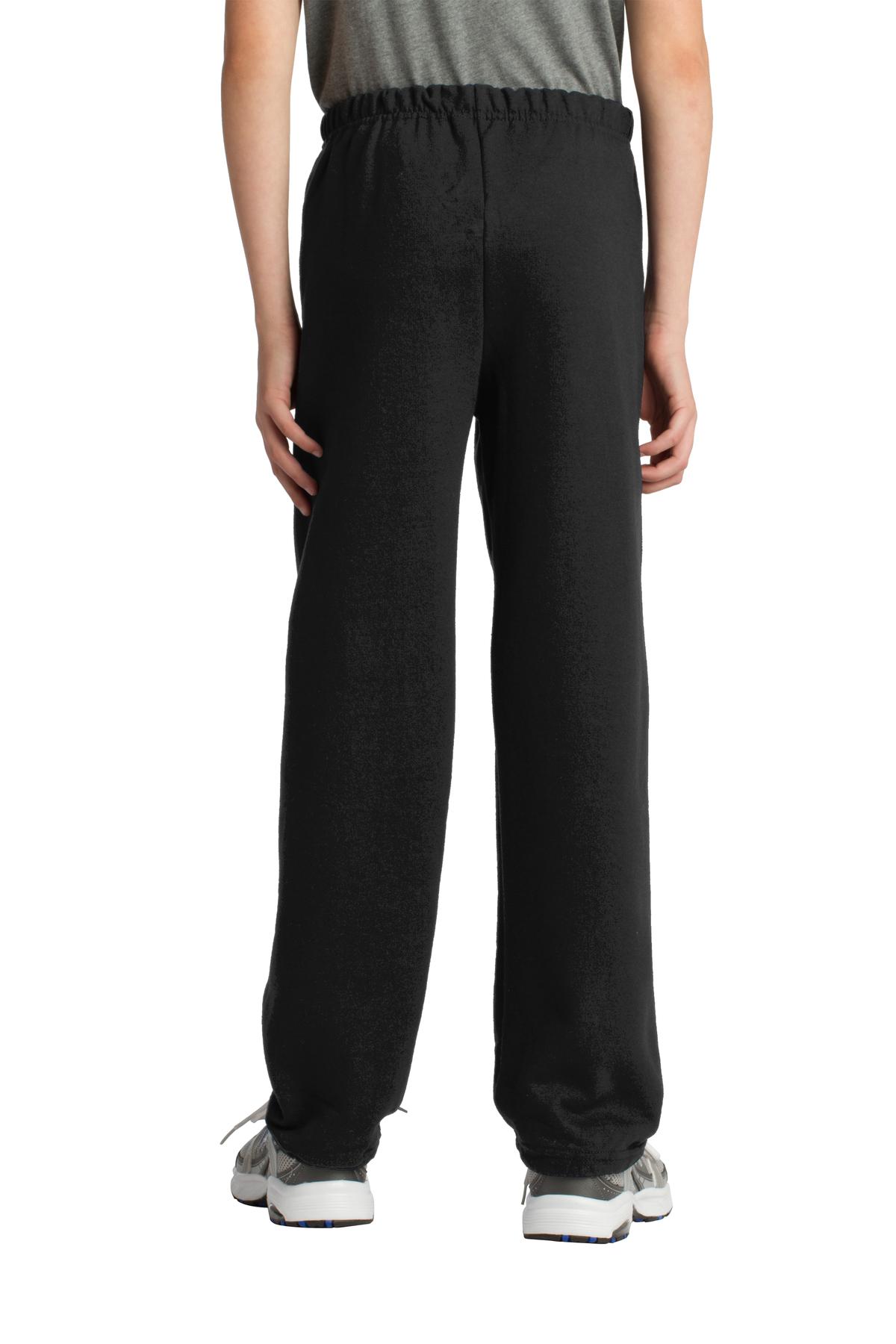 Black Gildan Youth Heavy Blend Sweatpant. 18200B