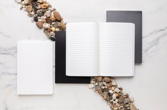 Black Impact Softcover Stone Paper Notebook A5 plain