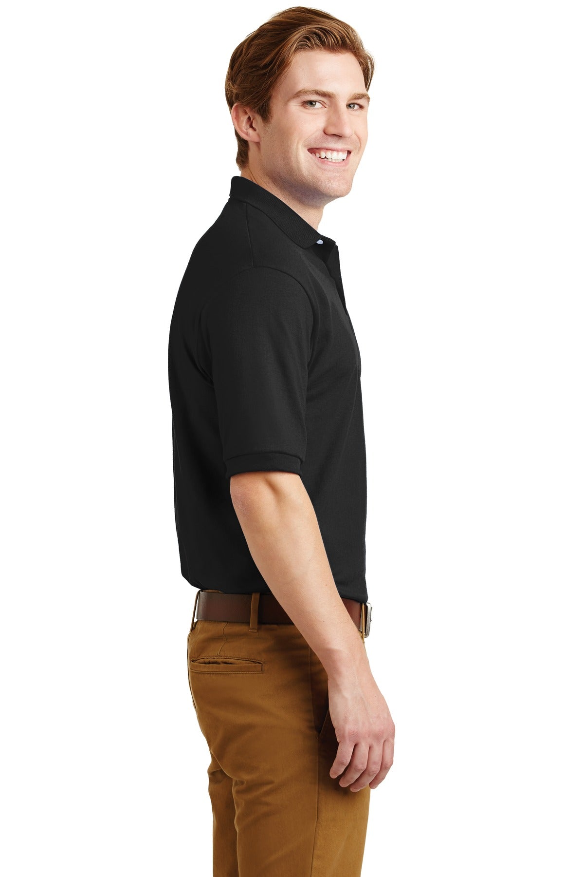 Black Jerzees Dri-Power Sport Shirt. 437M