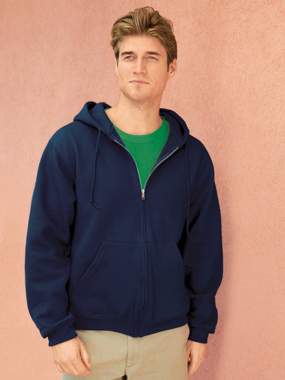 Black Jerzees Super Sweats NuBlend - Full-Zip Hooded Sweatshirt. 4999M