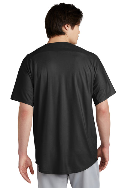 Black New Era Diamond Era Full-Button Jersey. NEA220