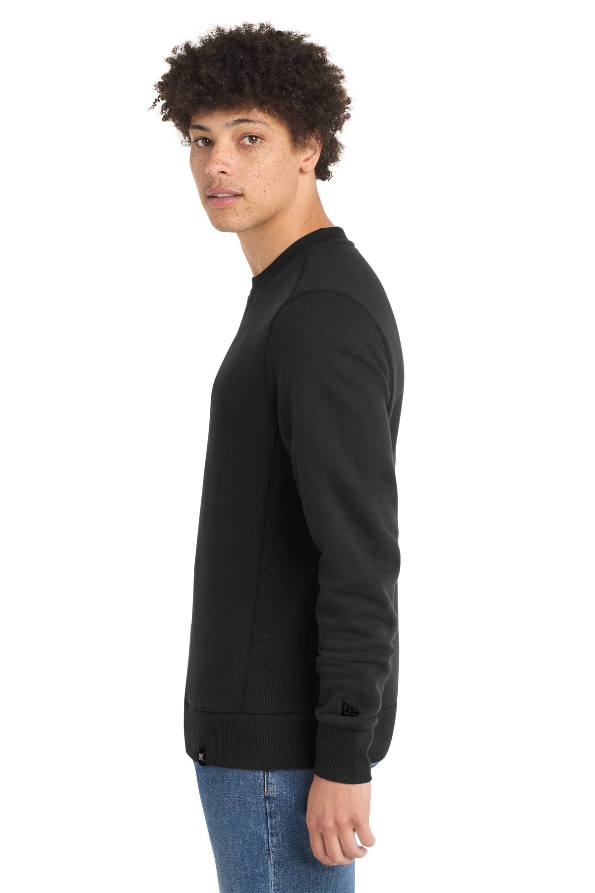 Black New Era French Terry Crew. NEA501