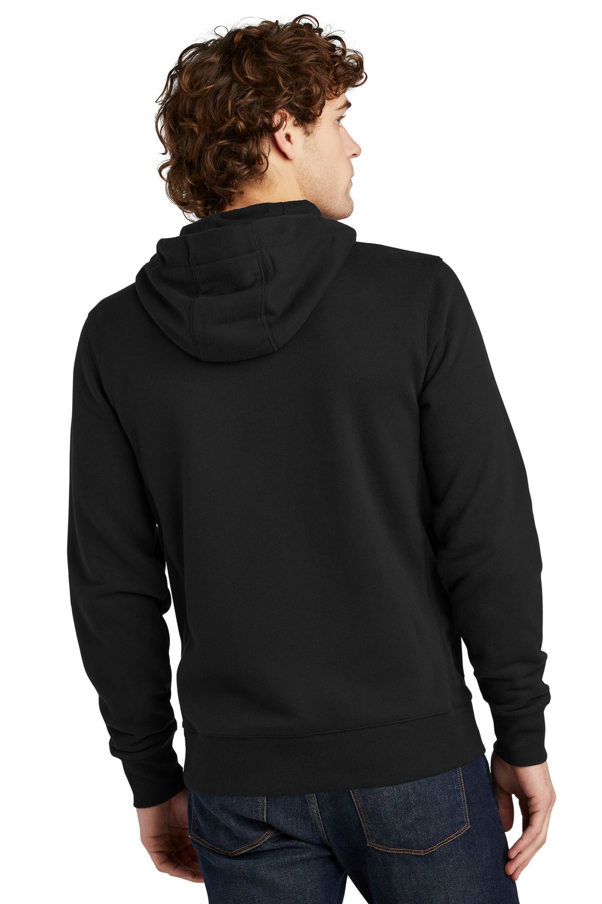 Black New Era French Terry Full-Zip Hoodie. NEA502