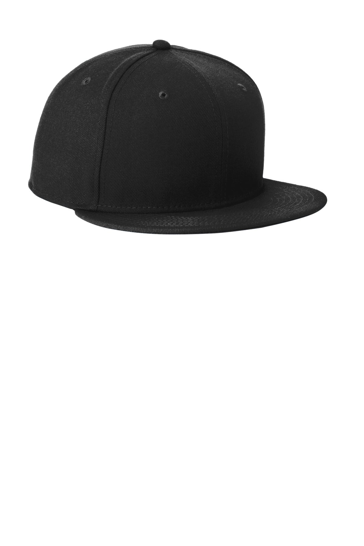 Black New Era Standard Fit Flat Bill Snapback Cap NE4020