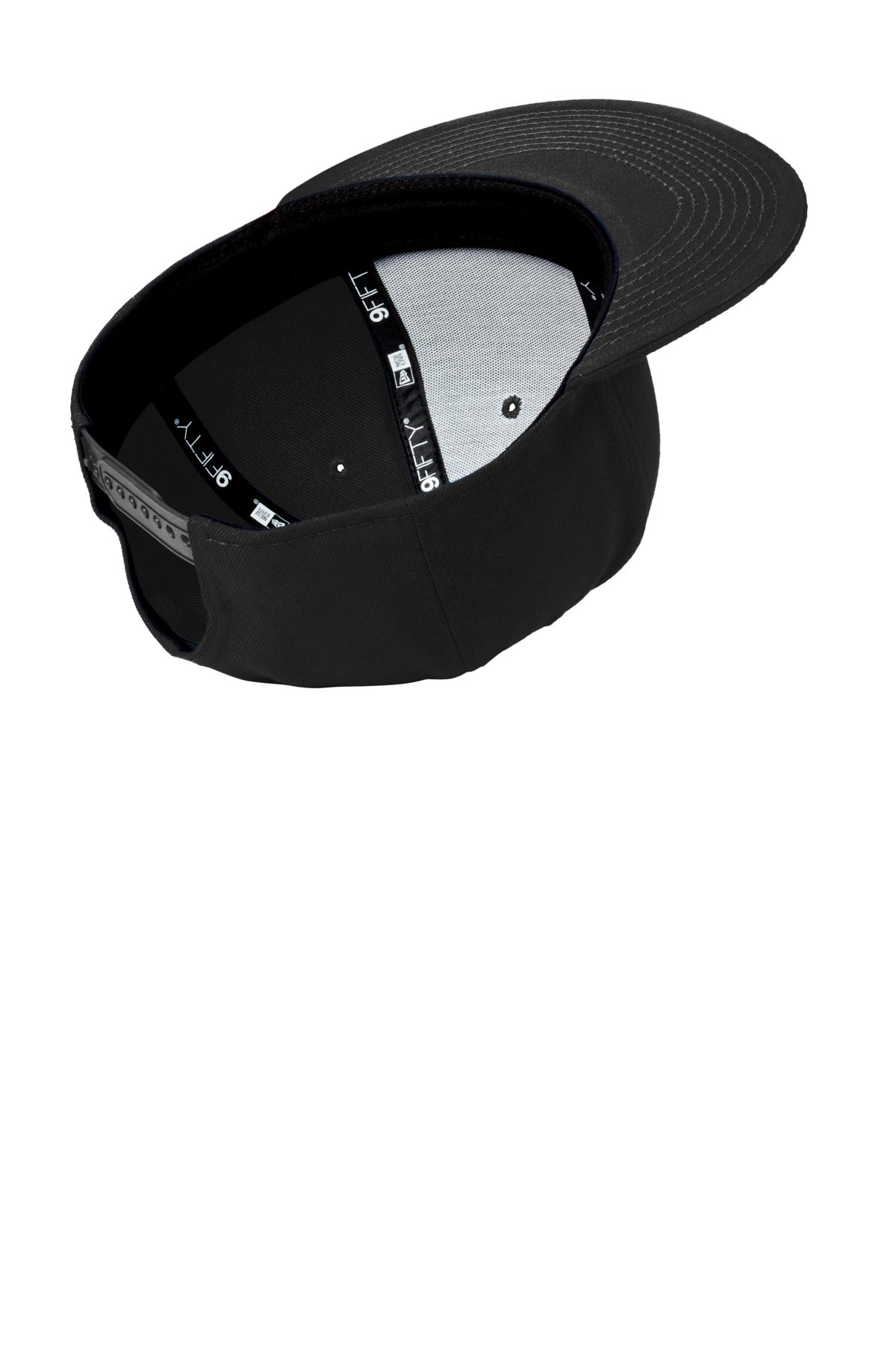 Black New Era Standard Fit Flat Bill Snapback Cap NE4020