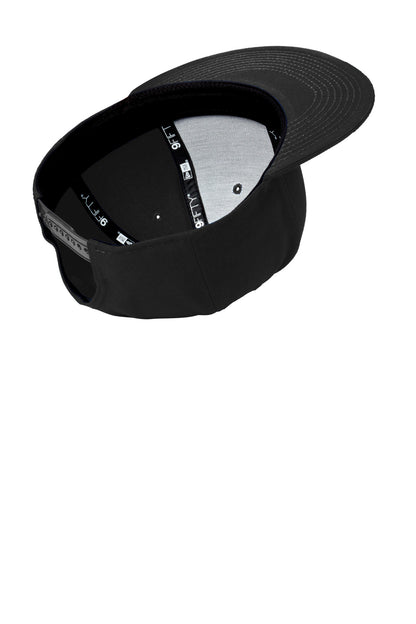 Black New Era Standard Fit Flat Bill Snapback Cap NE4020