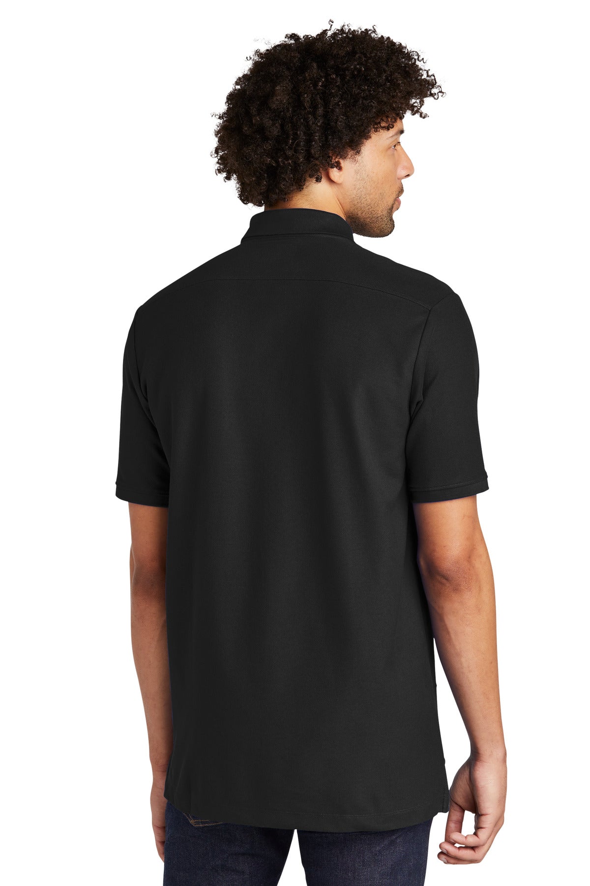 Black New Era Venue Home Plate Polo. NEA300