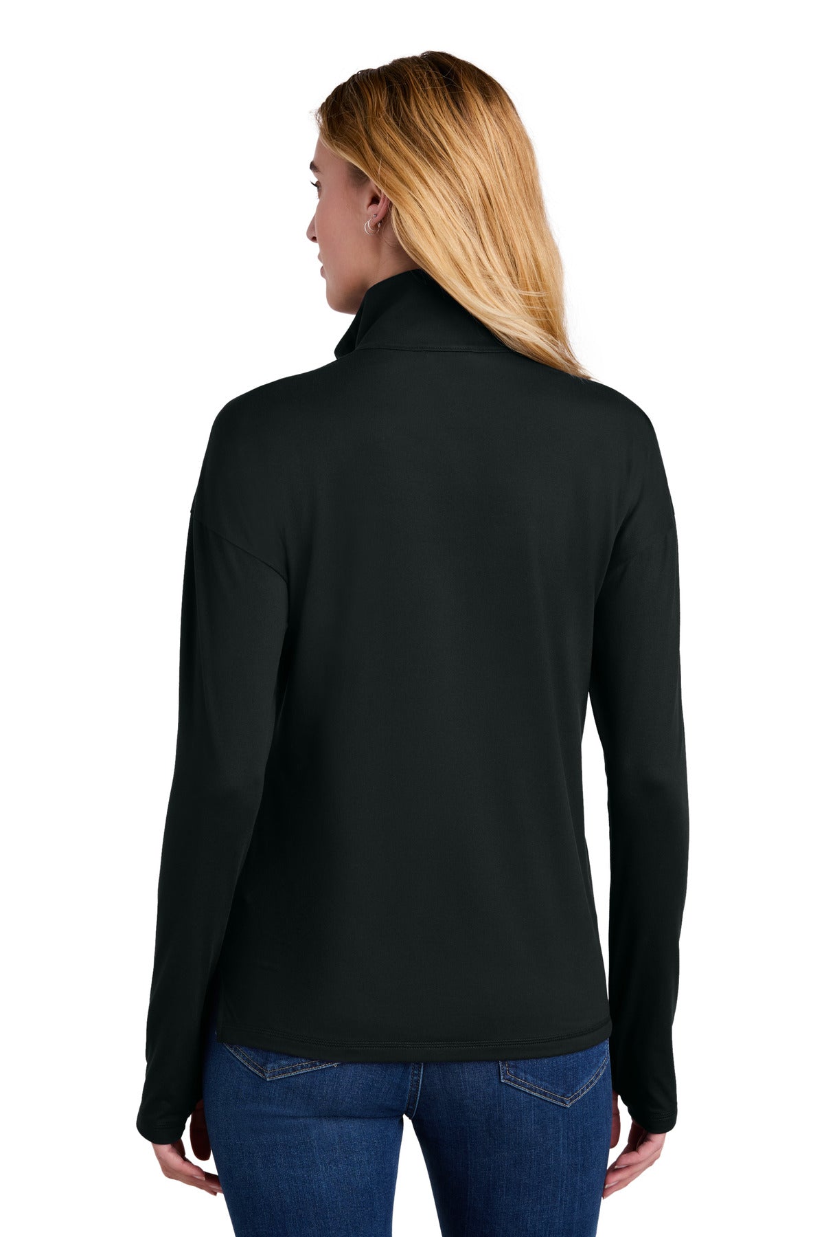 Black New Era Women's Power 1/2-Zip LNEA228