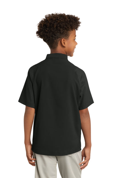 Black New Era Youth Cage Short Sleeve 1/4-Zip Jacket. YNEA600