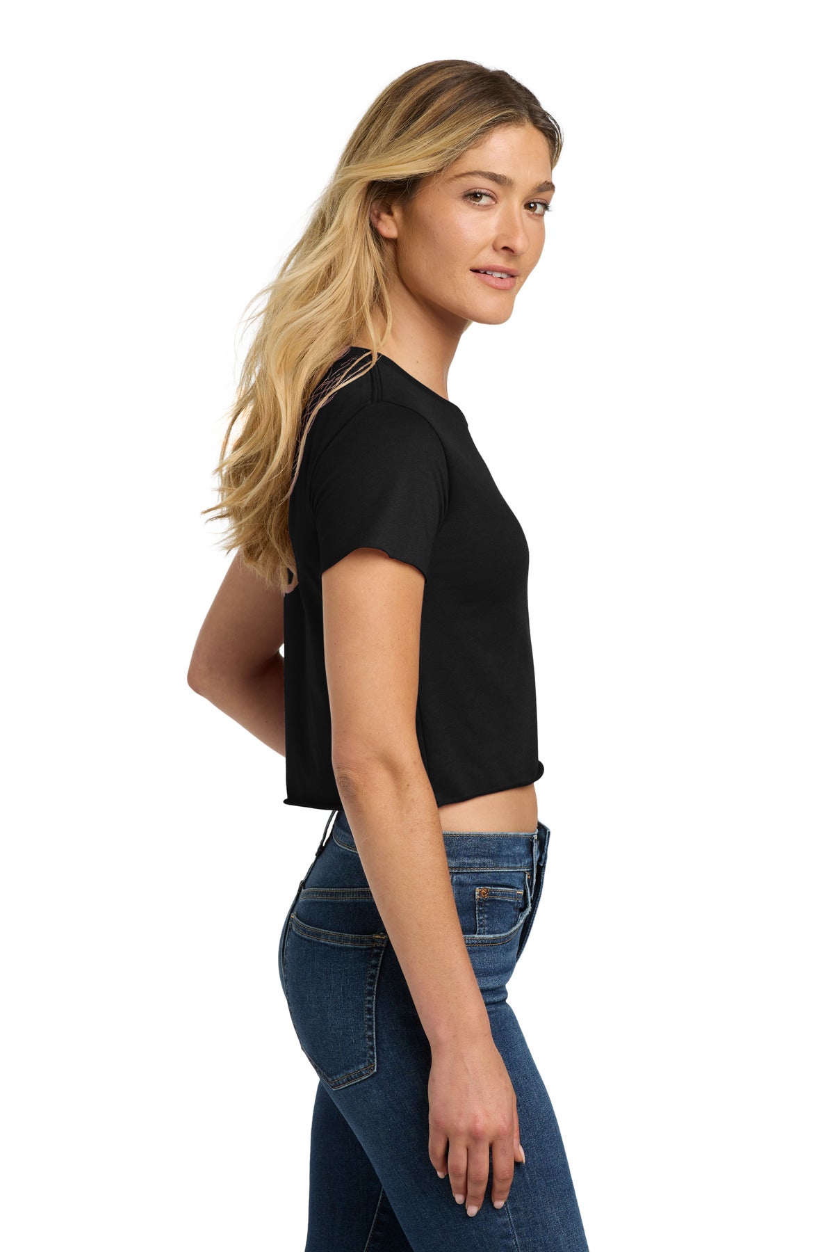 Black Next Level Apparel Women's Festival Cali Crop Tee. NL5080