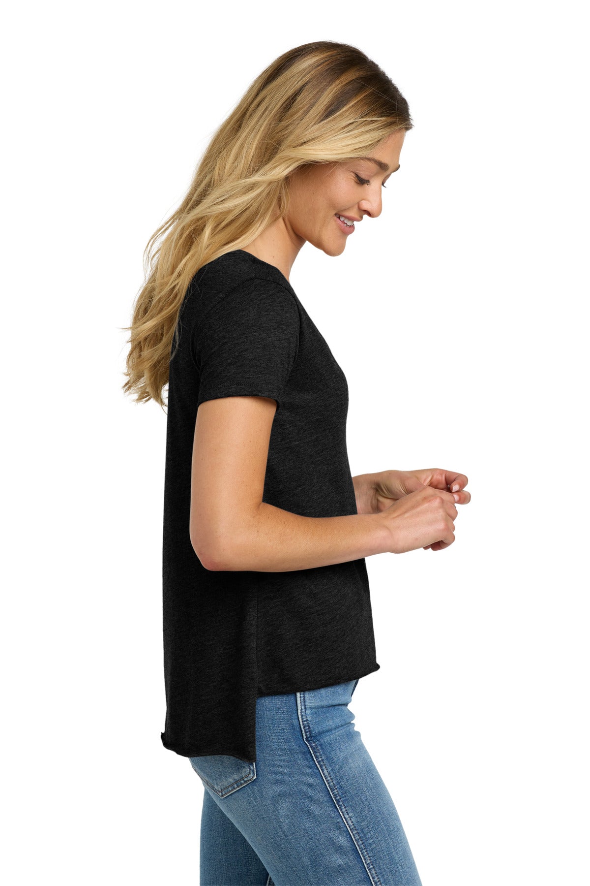 Black Next Level Apparel Women's Festival Scoop Neck Tee. NL5030