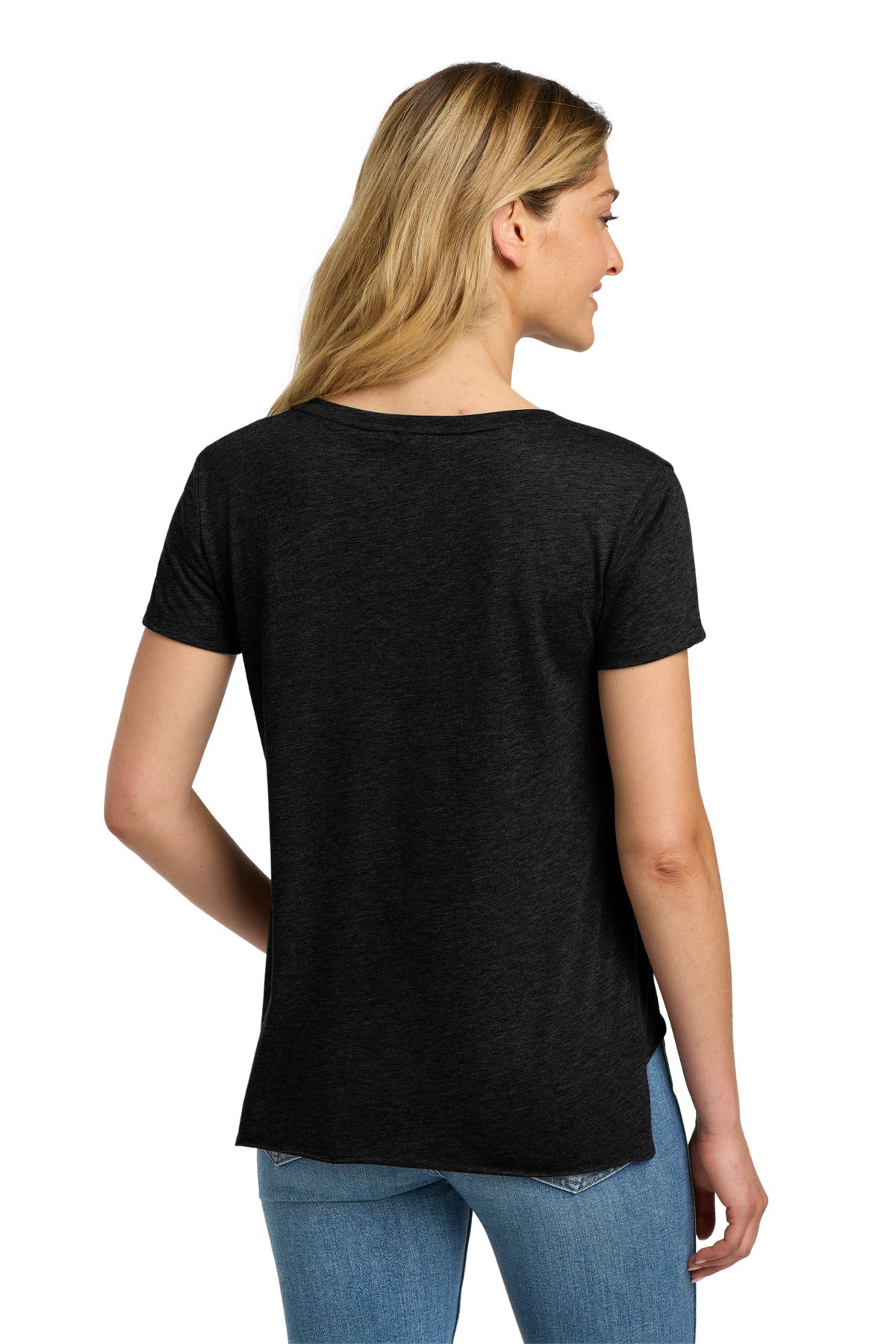 Black Next Level Apparel Women's Festival Scoop Neck Tee. NL5030