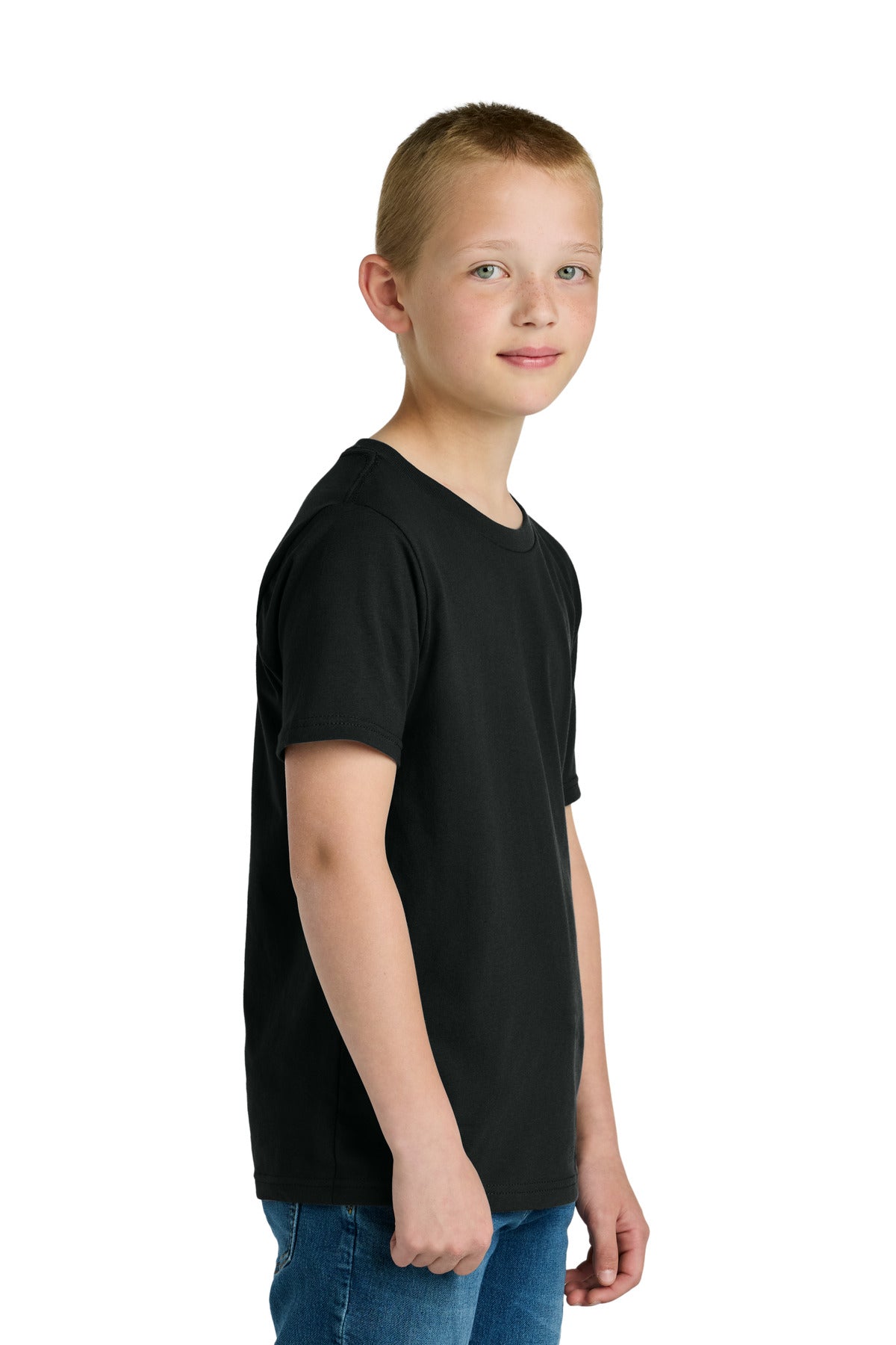 Black Next Level Apparel Youth Cotton Tee NL3310