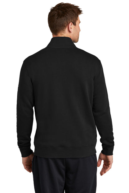 Black Nike Club Fleece Sleeve Swoosh 1/2-Zip NKDX6718