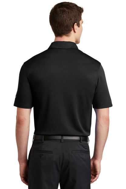 Black Nike Dri-FIT Hex Textured Polo. NKAH6266