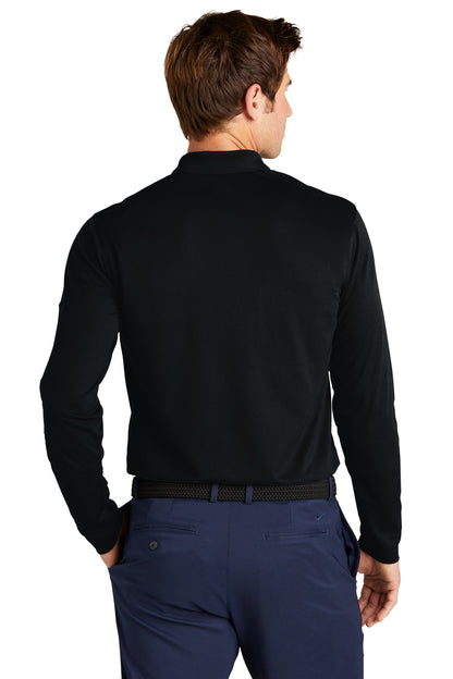Black Nike Dri-FIT Micro Pique 2.0 Long Sleeve Polo NKDC2104