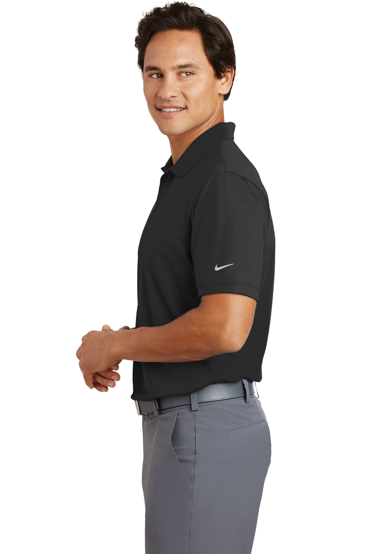 Black Nike Dri-FIT Players Modern Fit Polo. 799802