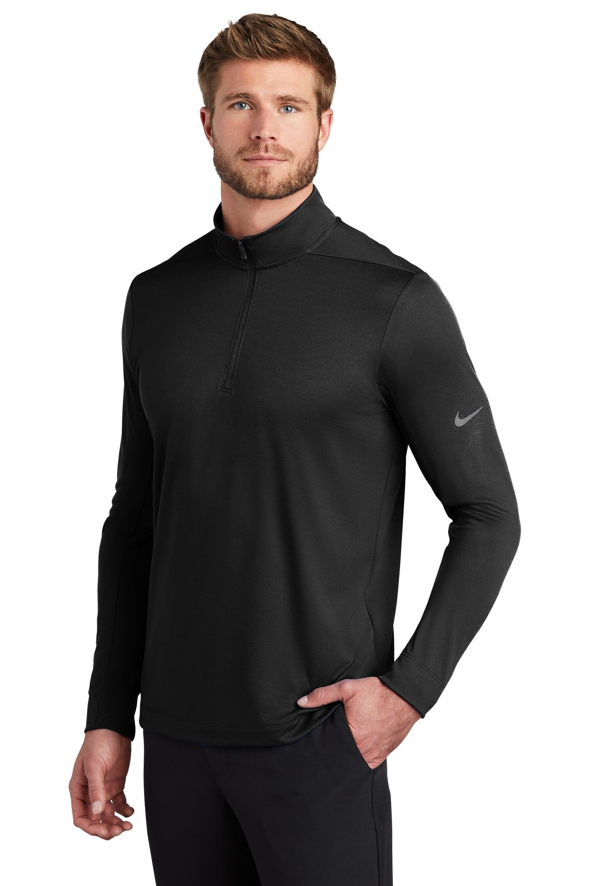 Black Nike Dry 1/2-Zip Cover-Up NKBV6044