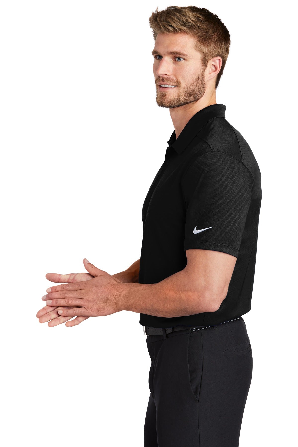 Black Nike Dry Essential Solid Polo NKBV6042