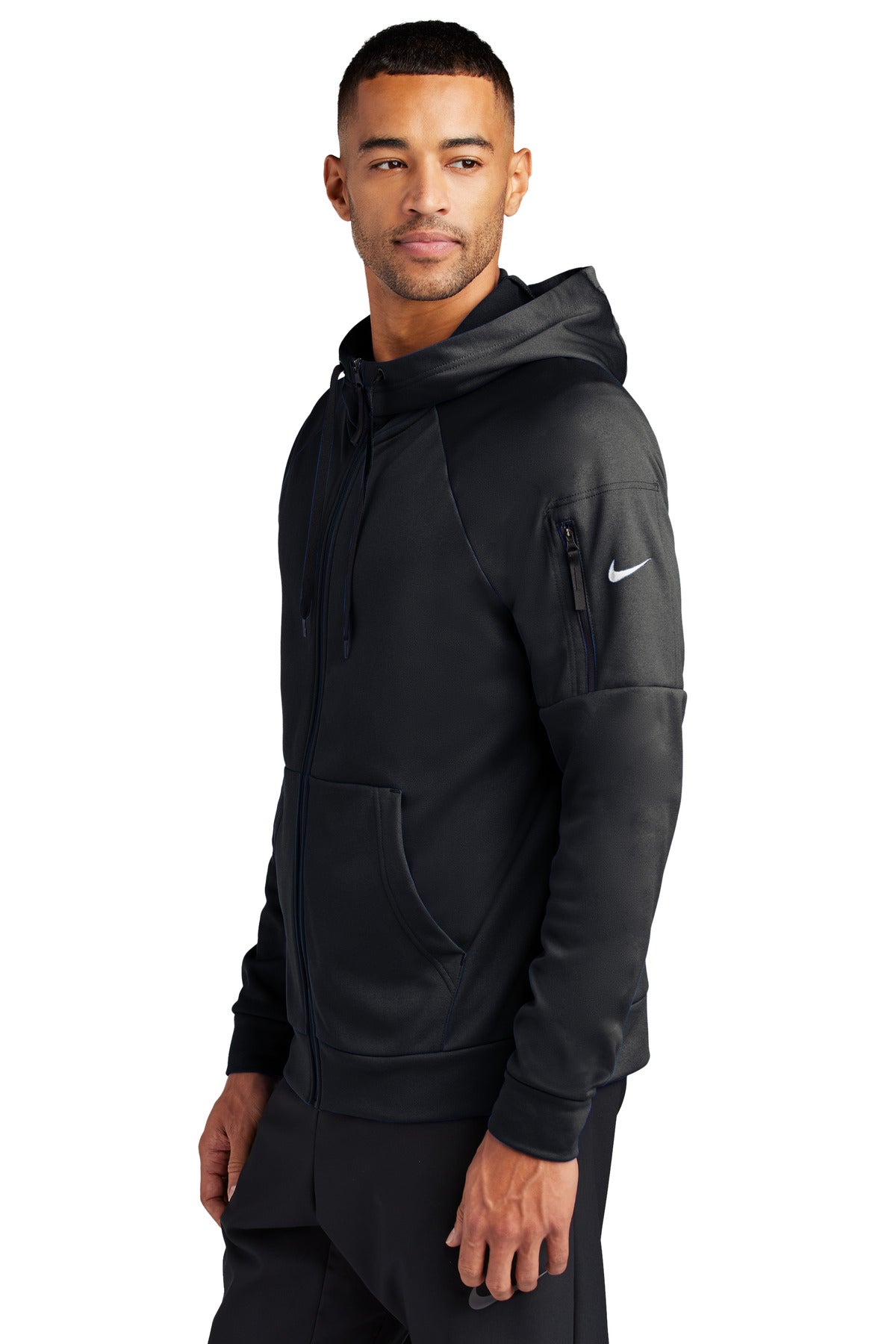 Black Nike Therma-FIT Pocket Full-Zip Fleece Hoodie NKFD9859