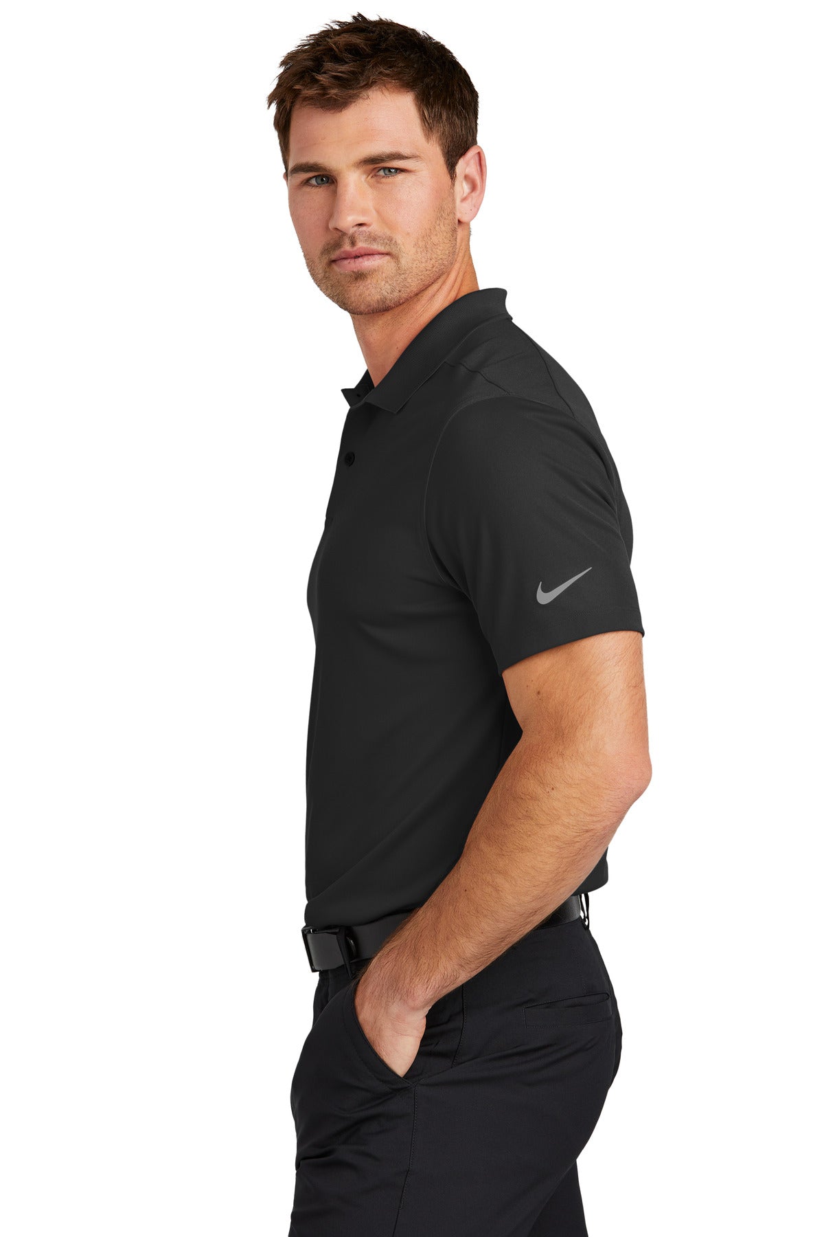 Black Nike Victory Solid Polo NKDX6684