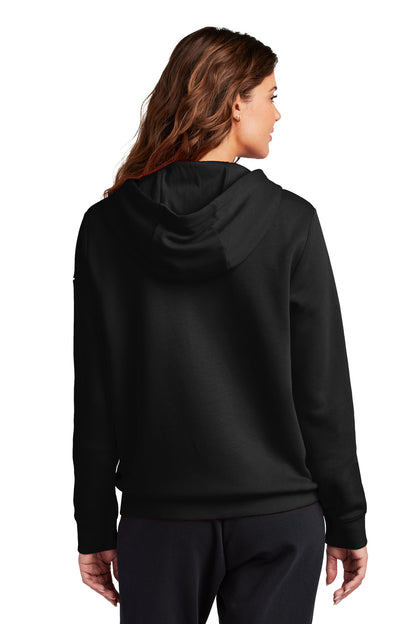 Black Nike Women's Club Fleece Sleeve Swoosh Full-Zip Hoodie NKFD9890