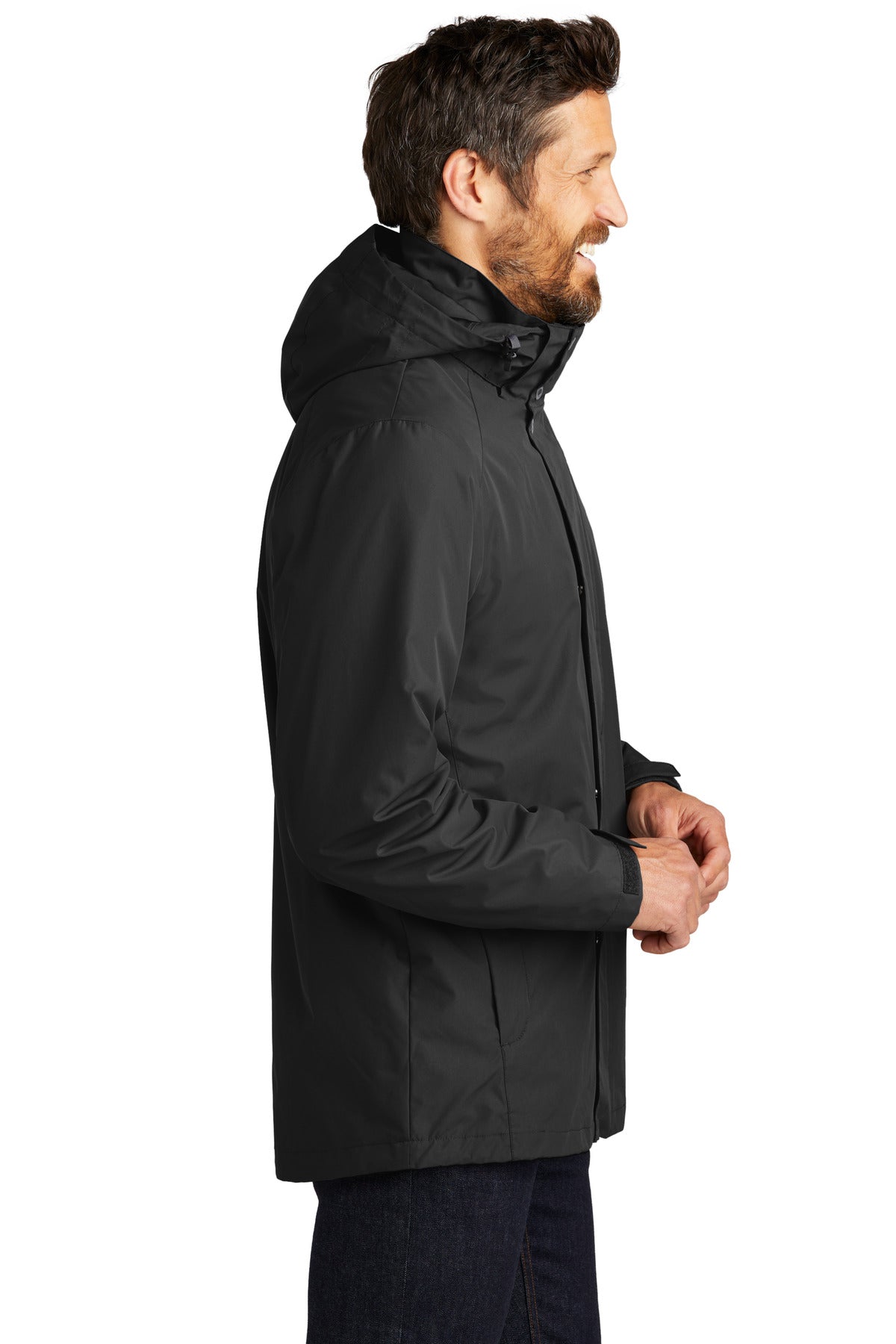Black Port Authority All-Weather 3-in-1 Jacket J123