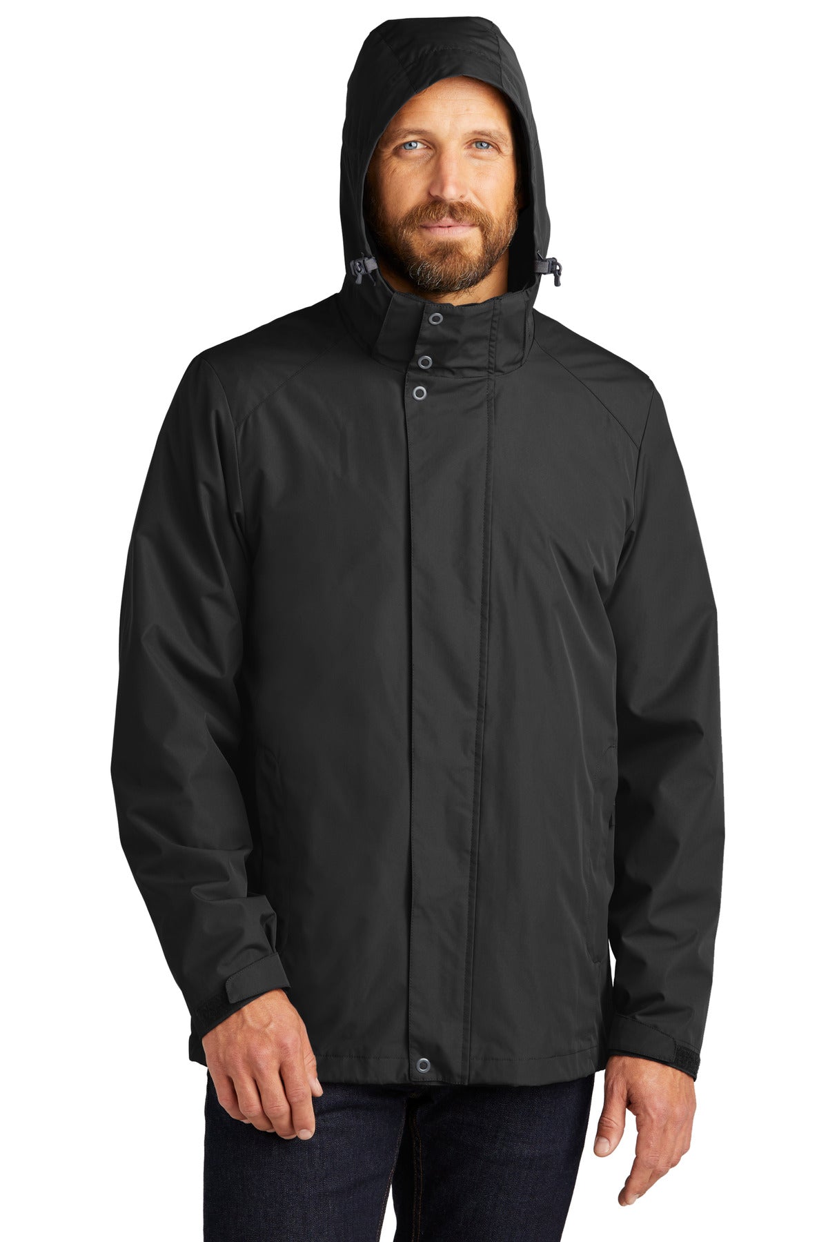 Black Port Authority All-Weather 3-in-1 Jacket J123