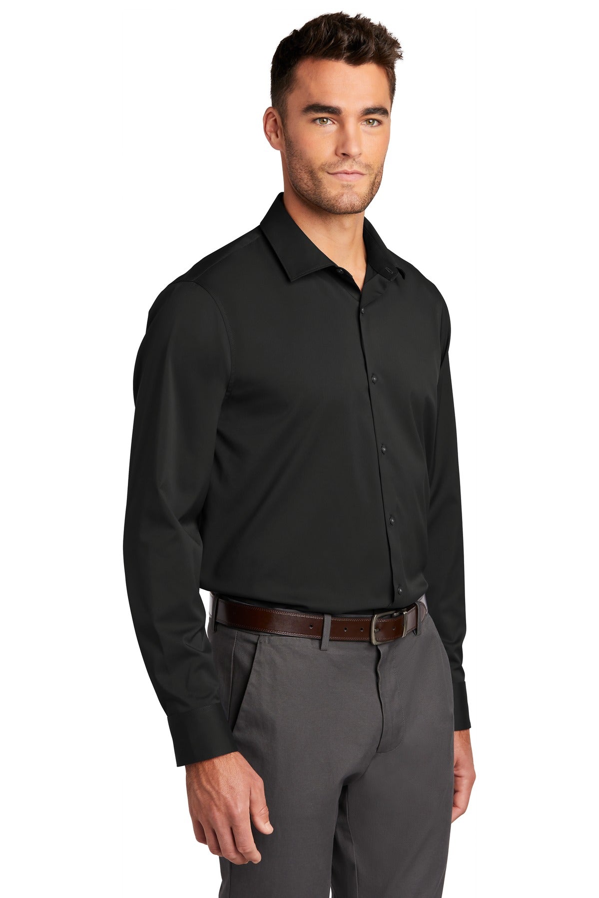 Black Port Authority City Stretch Shirt W680
