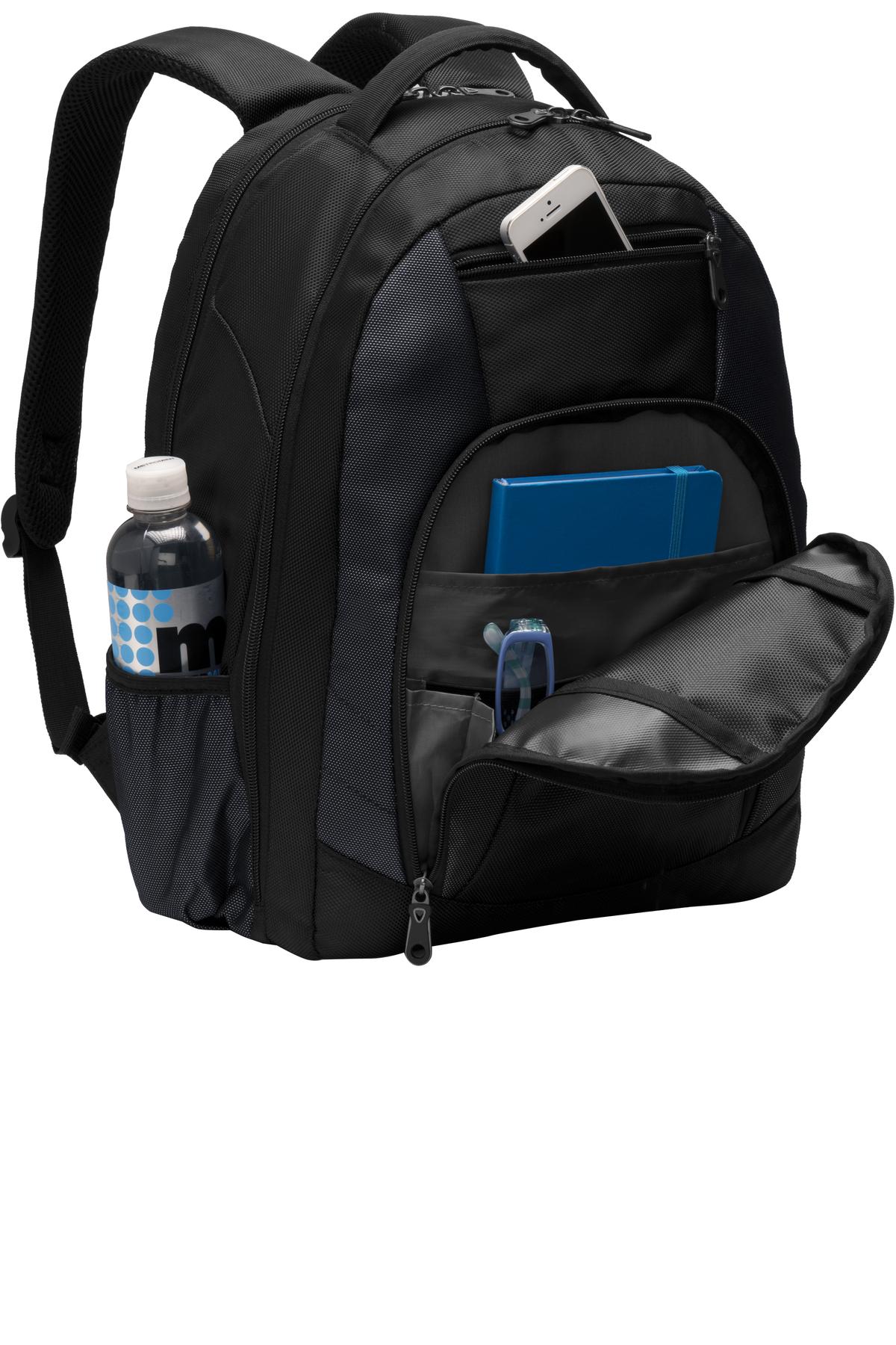 Black Port Authority Commuter Backpack. BG205