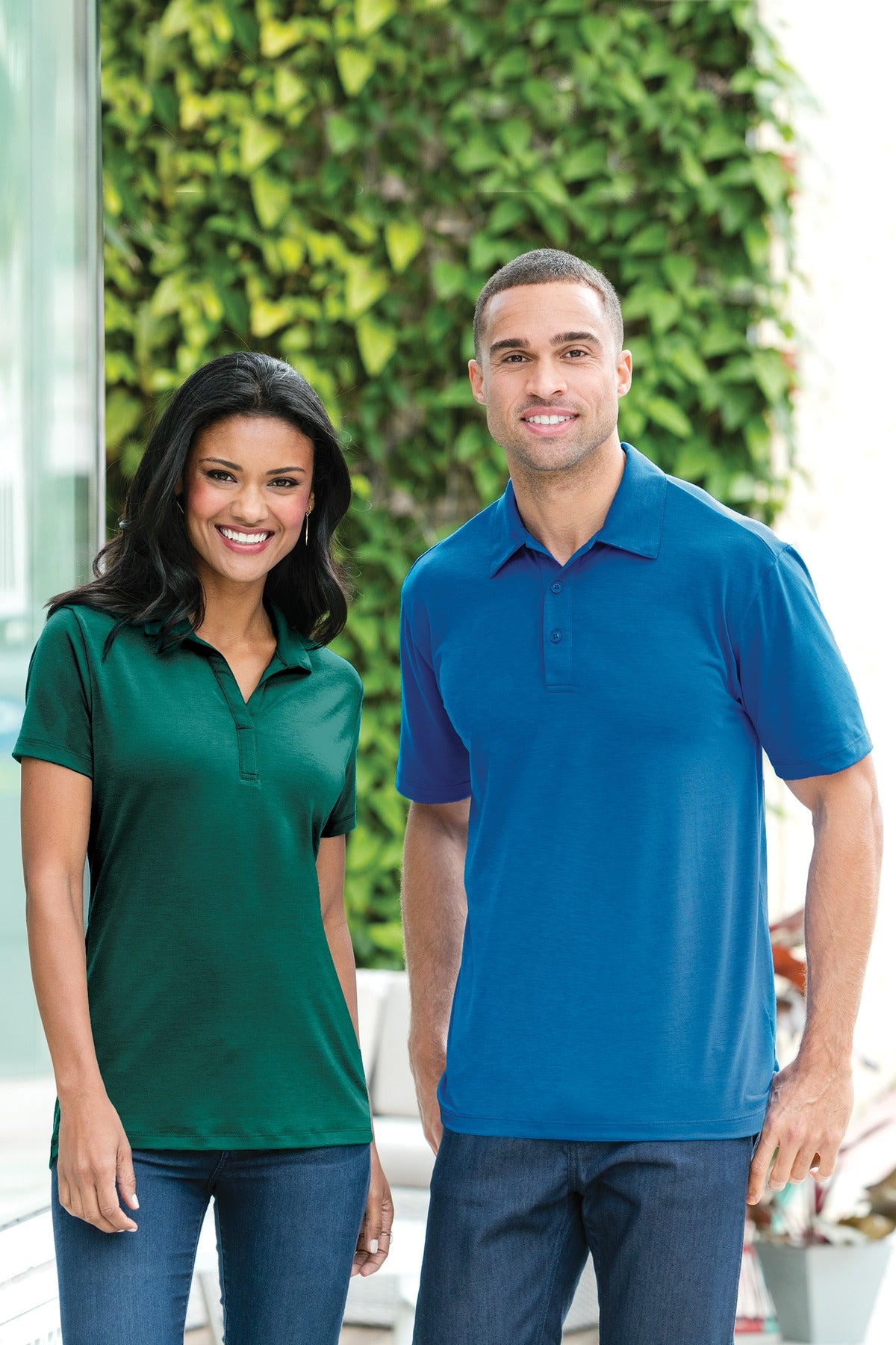 Black Port Authority Cotton Touch Performance Polo. K568