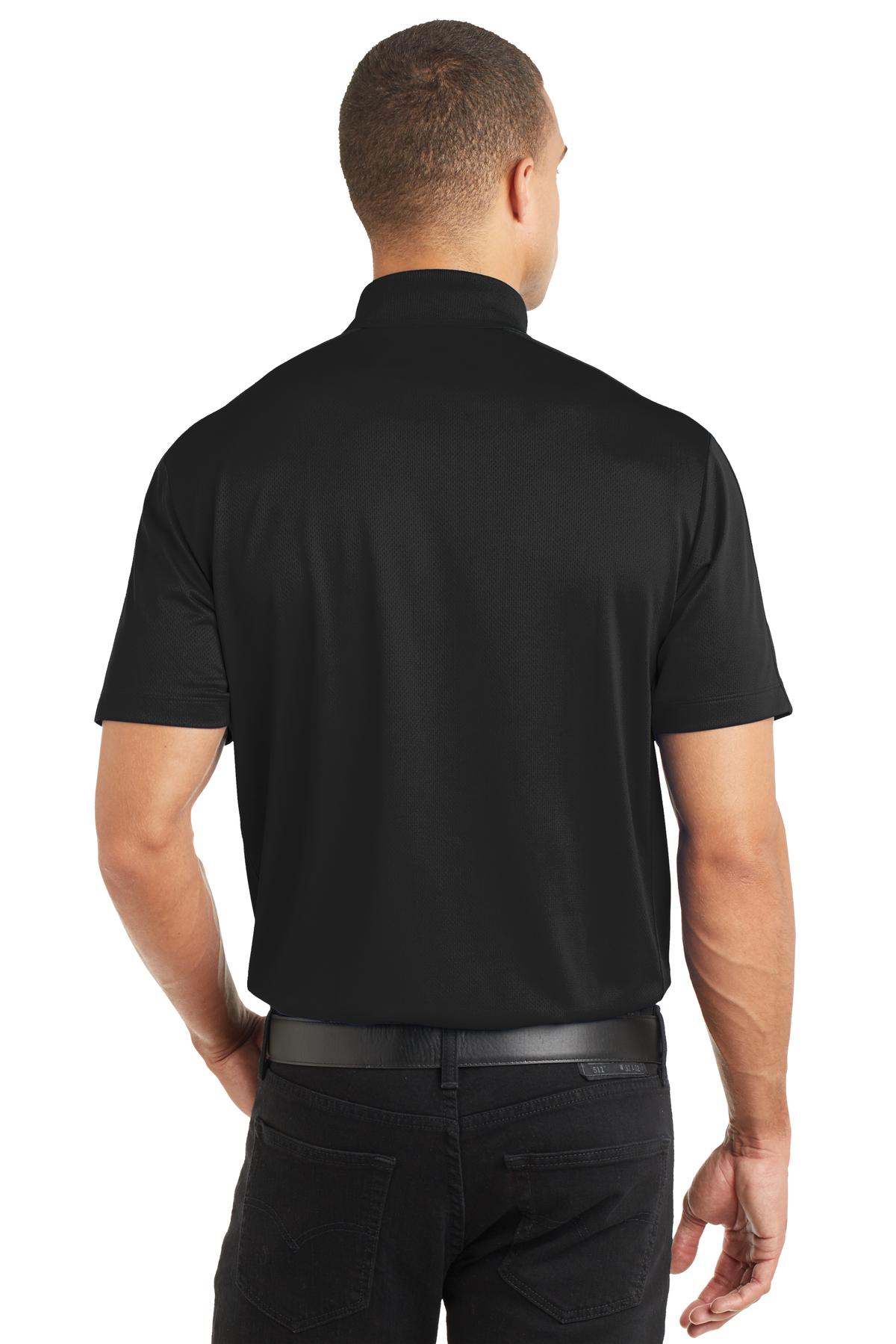 Black Port Authority Diamond Jacquard Polo. K569