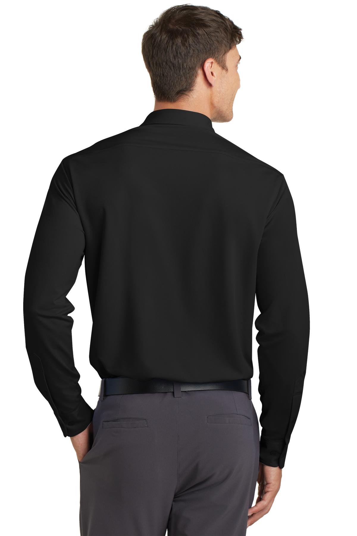 Black Port Authority Dimension Knit Dress Shirt. K570
