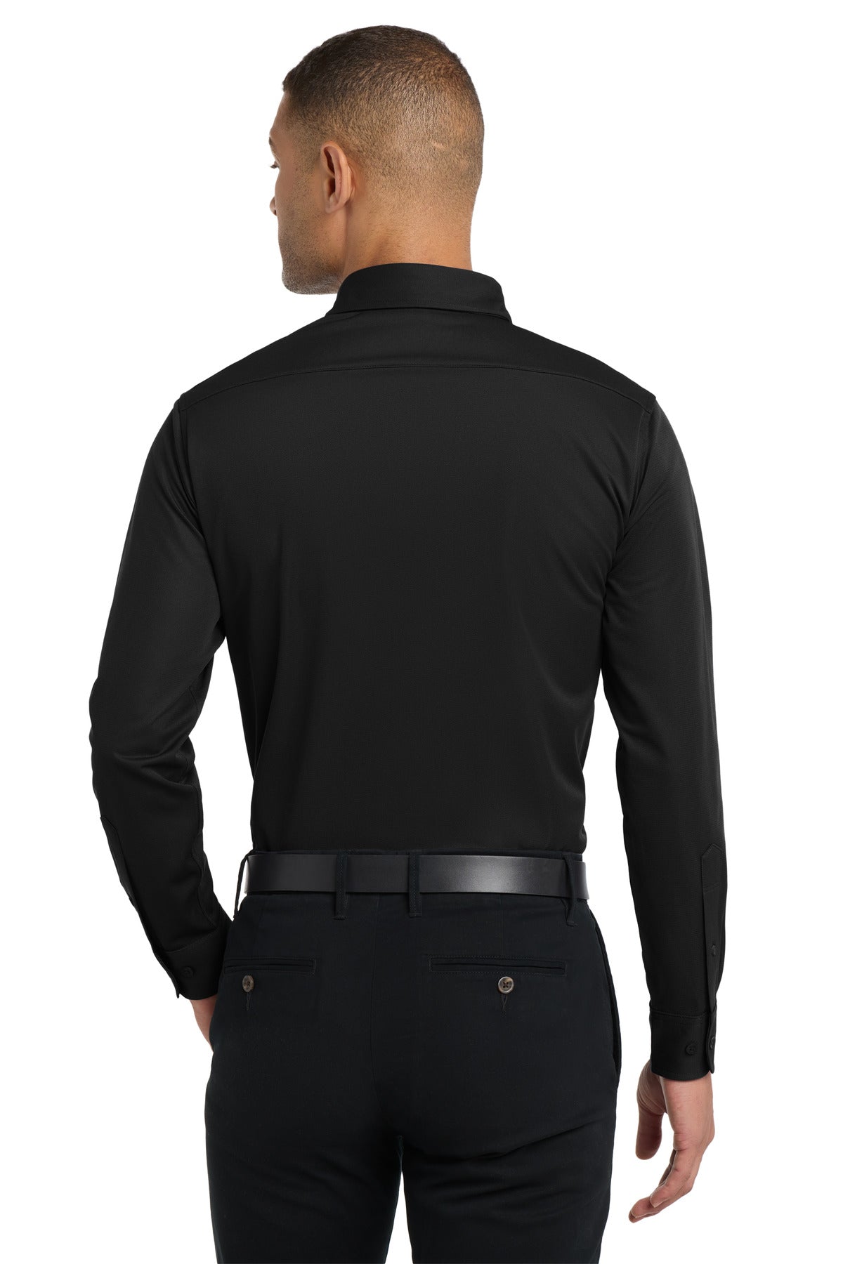 Black Port Authority Dimension Knit Dress Shirt. K570